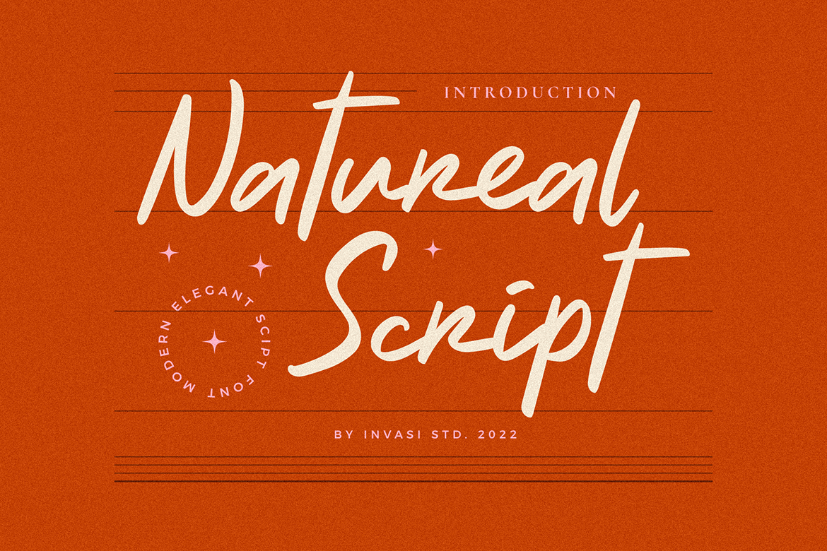 Natural Writing Script Natureal Script - Elegant Font
